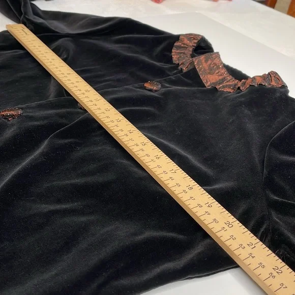 Scott McClintock Dress 3 pc Top Skirt Jacket Brown Taffeta Dress - Picture 15 of 16